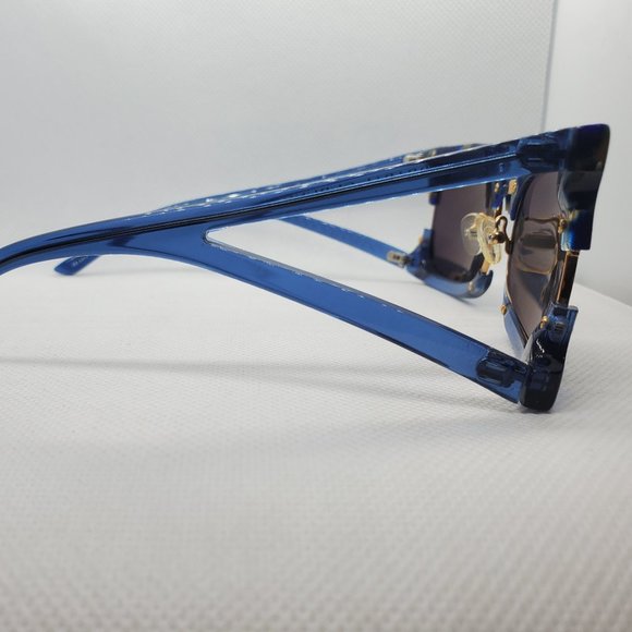 LINDA FARROW X PRABAL GURUNG Blue Sunglasses